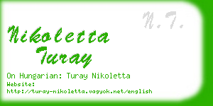 nikoletta turay business card